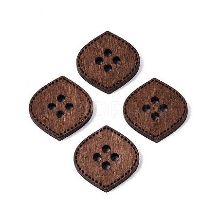 4-Hole Oval Wood Buttons BUTT-Q046-11B-1