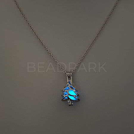Alloy with Luminous Resin Bead Inside Pendant Necklaces for Women Men FS-WG4D5C2-21-1