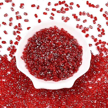 Picasso Spray Painted Glass Seed Beads SEED-T006-04-25-1