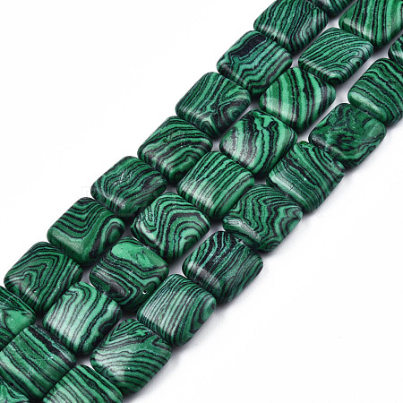 Synthetic Malachite Beads Strands G-N326-140D-1