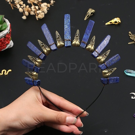 Natural Lapis Lazuli Hair Bands PW-WG34197-04-1