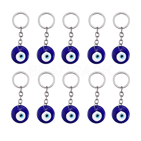 Handmade Evil Eye Lampwork Keychain KEYC-SW00002-01-1