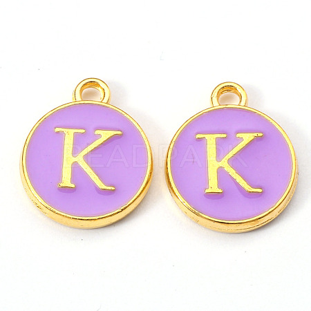 Golden Plated Alloy Enamel Charms ENAM-S118-10K-1