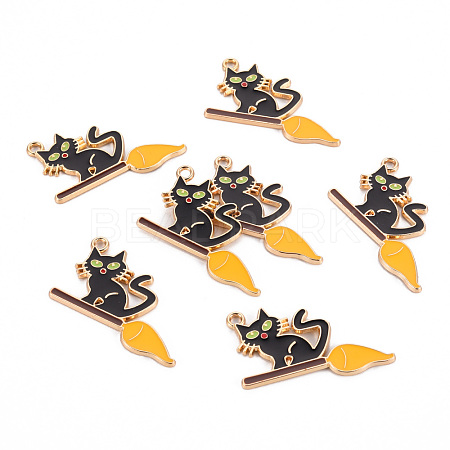 Eco-Friendly Alloy Enamel Pendants X-ENAM-T011-80A-NR-1