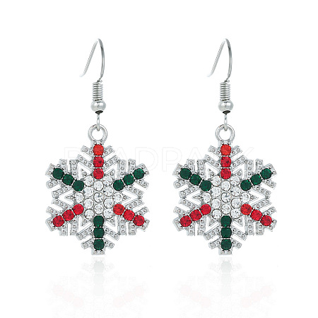 Snowflake Alloy Dangle Earrings FS-WGD9918-09-1