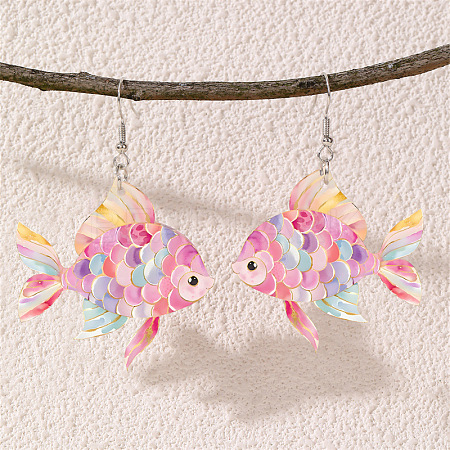 Acrylic Dangle Earrings WG47D4F-01-1