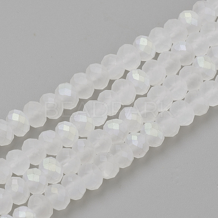 Electroplate Glass Beads Strands X-EGLA-S141-6mm-01E-1