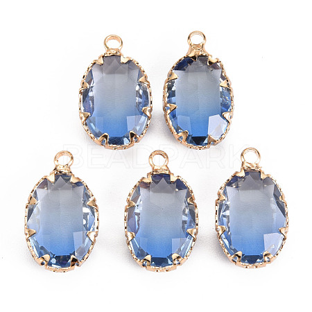 Gradient Color Glass Pendants GLAA-S193-006-B10-1