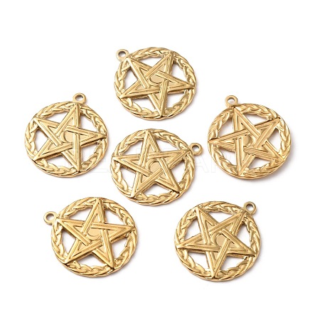 304 Stainless Steel Pendants STAS-WH0029-57G-1