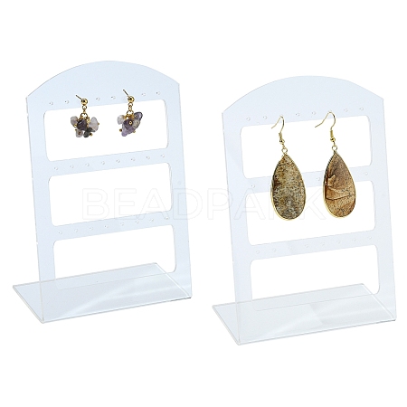 Organic Glass Earring Display Racks X-EDIS-N001-02B-1