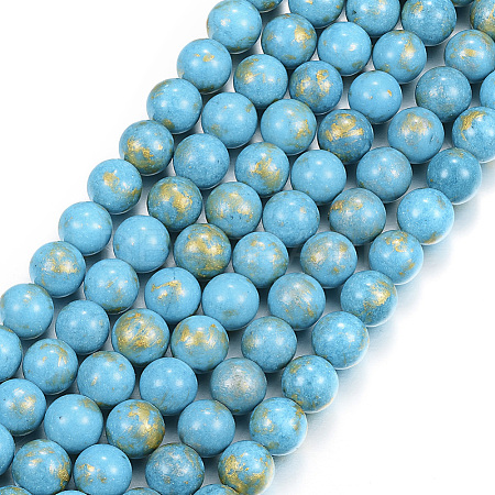 Natural Mashan Jade Beads Strands X-G-P232-01-C-6mm-1