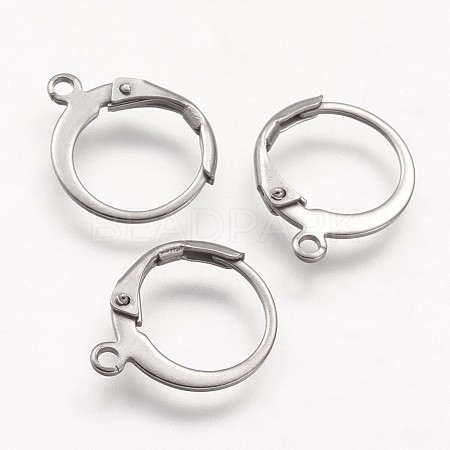 316 Surgical Stainless Steel Leverback Earring Findings STAS-F041-47-P-1