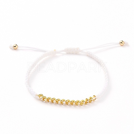 Adjustable Nylon Thread Braided Bead Bracelets BJEW-JB05697-01-1