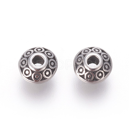 304 Stainless Steel Spacer Beads X-STAS-E452-36A-AS-1