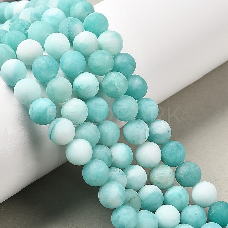 Natural White Jade Bead Strands X-G-R297-8mm-45-1