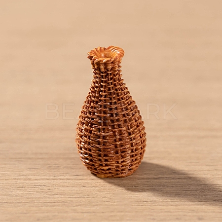 Resin Bamboo Rattan Miniature Vase Ornaments PW-WG81F97-14-1