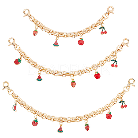 3Pcs Alloy Chain Short Bag Straps HJEW-HS00045-1
