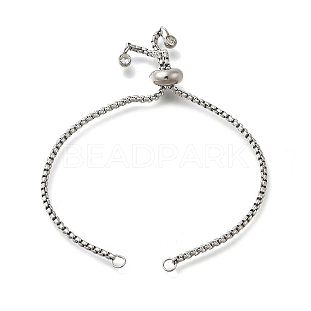 Adjustable 304 Stainless Steel Slider Bracelet/Bolo Bracelets Making STAS-I153-03P-01-1