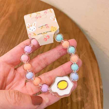 Adorable Pastel Acrylic Beaded Stretch Bracelets for Girl FS-WGCE8BF-05-1
