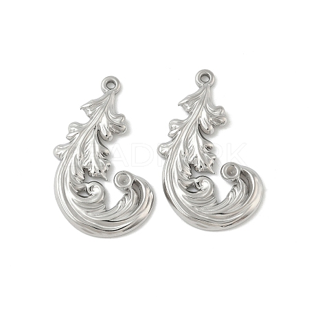304 Stainless Steel Rhinestone Setting Pendants STAS-D376-09A-P-1