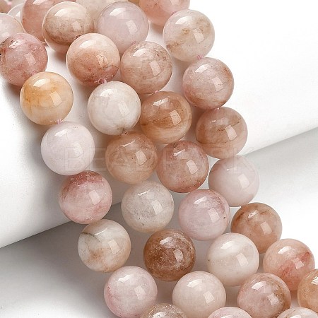 Natural Pink Morganite Beads Strands G-H335-B01-12mm-1