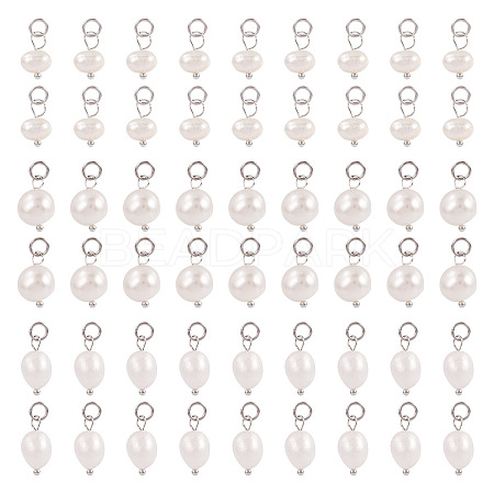 Natural Cultured Freshwater Pearl Pendants PALLOY-CW00004-1