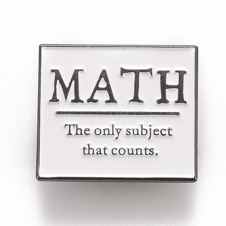 Word Math The Only Subject That Counts Brooch JEWB-M023-11-1