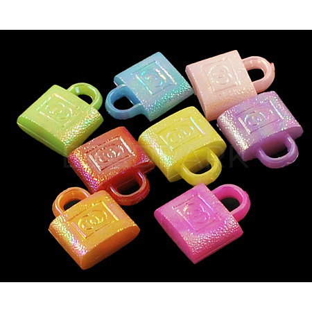 Plating Acrylic Charms X-PAB882Y-1