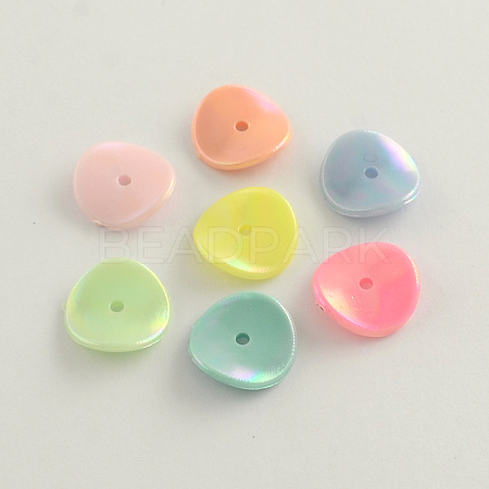 AB Color Plated Acrylic Beads X-SACR-Q106-05-1
