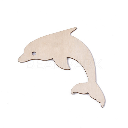 Dolphin Shape Unfinished Wood Cutouts DIY-ZX040-03-04-1