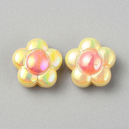 Plating Acrylic Beads MACR-WH0007-128D-1