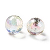Two Tone UV Plating Rainbow Iridescent Acrylic Beads TACR-D010-03B-01-3