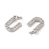 Brass Micro Pave Grade AAA Cubic Zirconia Charms ZIRC-P067-11P-U-NR-3