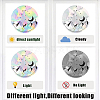 4Pcs 4 Patterns PVC Colored Laser Stained Window Film Adhesive Static Stickers STIC-WH0008-005-2