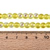 Transparent Electroplate Glass Beads Strands LS-EGLA-Q132-6MM-01A-01-4