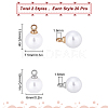 SUNNYCLUE 40Pcs 2 Style ABS Plastic Imitation Pearl Charms KK-SC0002-90-2