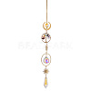 Glass Cone Hanging Suncatcher Prism Ornament PW-WG88031-02-1
