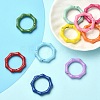 10Pcs Spray Painted Alloy Spring Gate Rings FIND-YW0001-61-6