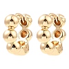 Brass Beaded Hoop Earrings EJEW-I289-06A-KCG-1