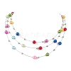 Nylon-coated Stainless Steel 3 Layer Necklaces NJEW-JN05050-1