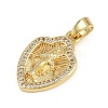 Brass Micro Pave Cubic Zirconia Pendants KK-D409-49G-04-2