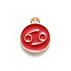 Alloy Enamel Pendants X-ENAM-S124-01B-07D-2