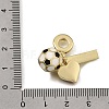 Football Theme Brass & Enamel European Dangle Charms KK-CBA8E93-01G-3