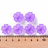 Transparent Frosted Acrylic Bead Caps MACR-S371-04A-747-4