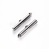 Tarnish Resistant 304 Stainless Steel Slide On End Clasp Tubes STAS-S115-01G-P-2