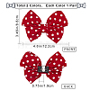 Gorgecraft 4Pcs 2 Colors Retro Polka Dot Pattern Polyester Bowknot Shoe Decorations FIND-GF0005-02-2