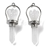 Natural Quartz Crystal Pointed Big Pendants KK-H491-01P-09-1
