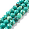 Synthetic Imperial Jasper Dyed Beads Strands G-D077-A01-02O-1