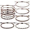5Pcs 5 Style Nylon Thread Woven Braided Bracelets Set BJEW-SW00052-1