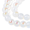 Electroplate Imitation Jade Glass Beads Strands EGLA-Q132-6MM-01B-02-3